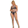 Subblime - 952358 Bodystocking Col Dos Nu En Maille Arc-En-Ciel Xs/M